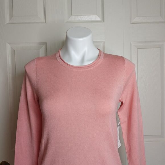 Chico's pullover crew neck sweater pale coral sz 00 NWT - Picture 2 of 8